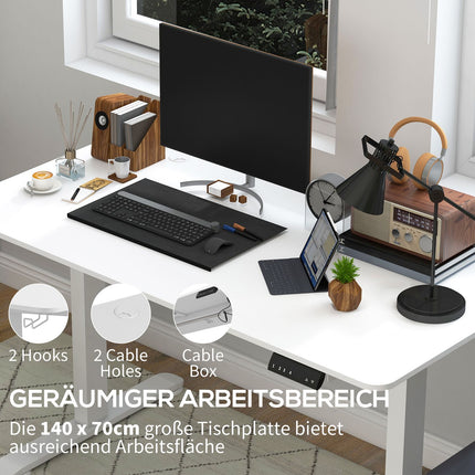 Elektrisch höhenverstellbarer Schreibtisch mit Memory- und Antikollisionsfunktion