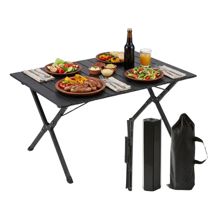 Table de camping pliante, en acier, résistante aux intempéries