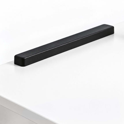 Height-Adjustable Laptop Desk on Castors, Tilting Top – White, Black Frame