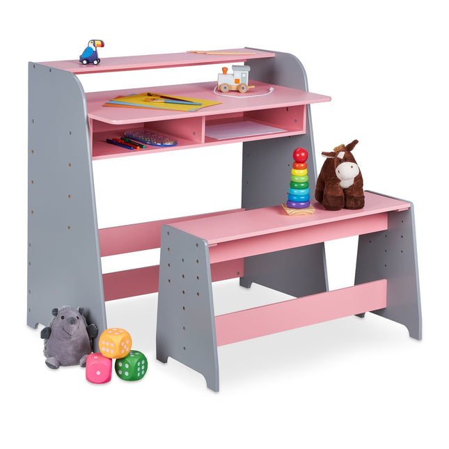 Table et banc réglables en hauteur pour enfants