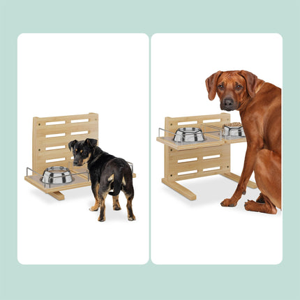 Station d'alimentation réglable en hauteur pour chiens