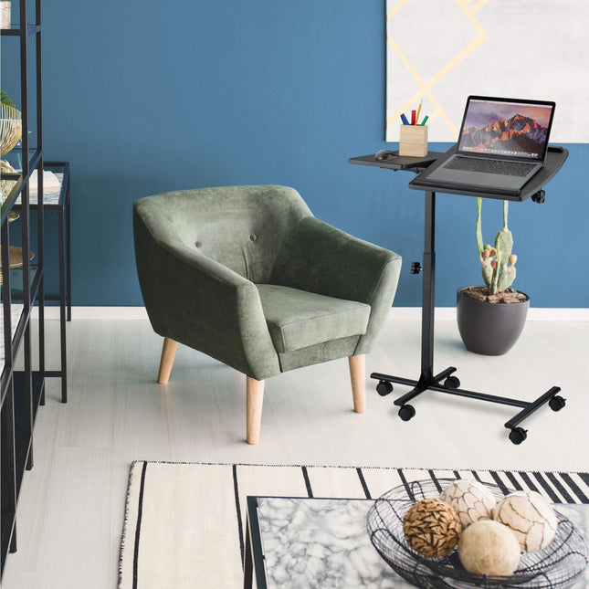 Höhenverstellbarer Laptoptisch mit Rollen