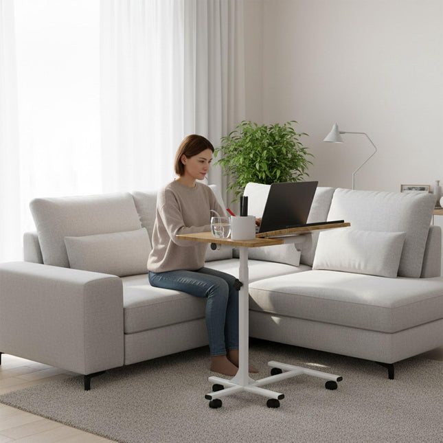 Höhenverstellbarer Laptoptisch mit Rollen