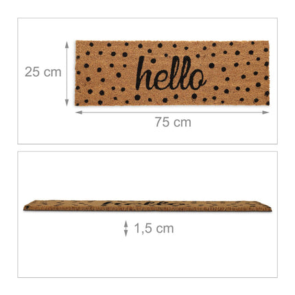Paillasson Hello Coconut à pois