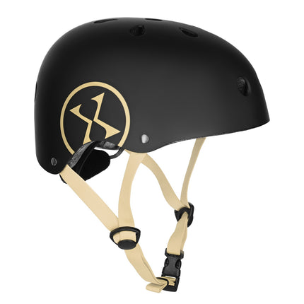 Casque, noir-beige, taille S (52-56 cm)
