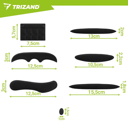 Inserts pour casque (54 pièces) - Mousse EVA, auto-adhésifs, velcro