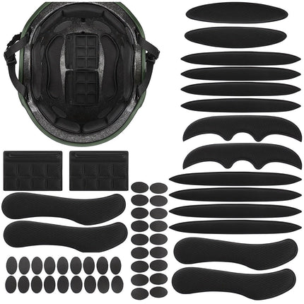 Inserts pour casque (54 pièces) - Mousse EVA, auto-adhésifs, velcro