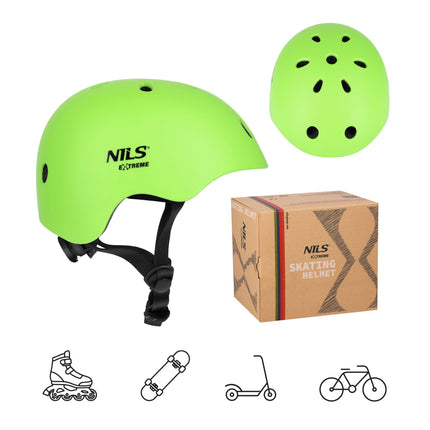Helm für Skating, Grün, XS (48-52cm), In-Mold-Technologie