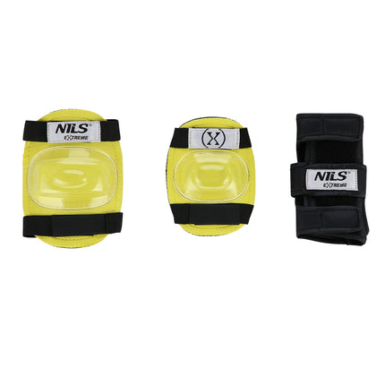 Helmet with Protectors Set, Yellow, Size S