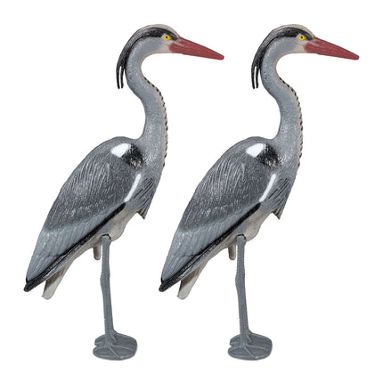 Ensemble de 2 figurines de jardin Héron