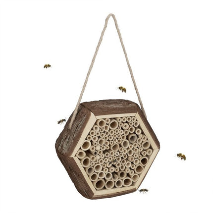 Hôtel à insectes hexagonal pour abeilles