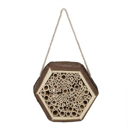 Hôtel à insectes hexagonal pour abeilles