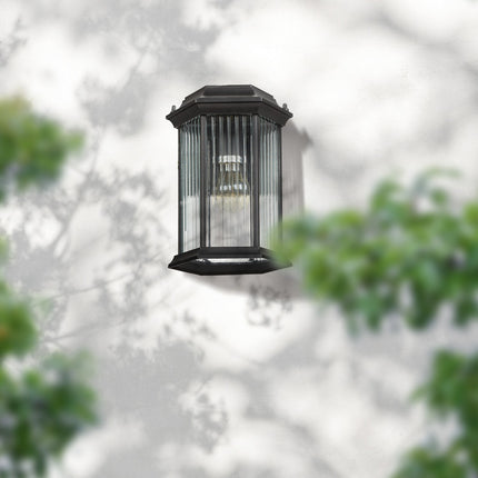 Luminaire extérieur hexagonal pour murs