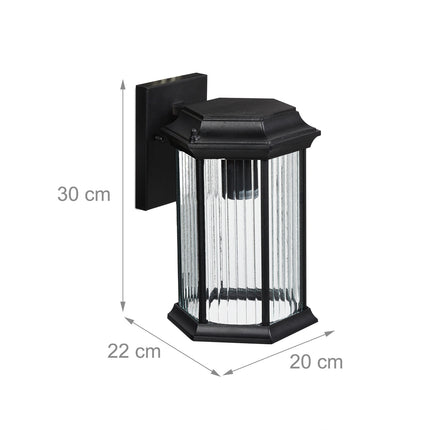 Luminaire extérieur hexagonal pour murs