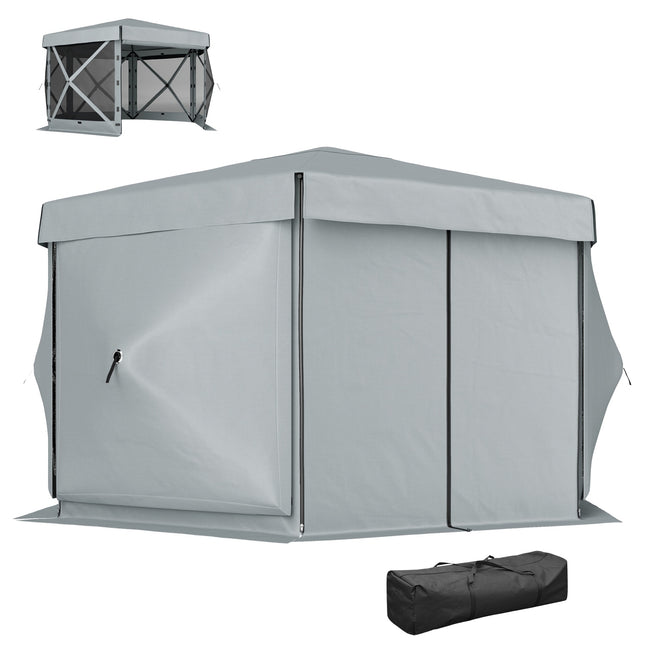 Sechseckiger Pop-Up Pavillon, 3,6x3m, UV30+ wasserdichtes Zelt
