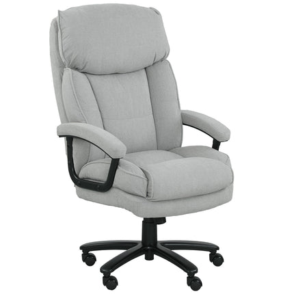 Chaise de bureau à dossier haut, capacité de charge de 200 kg, gris clair
