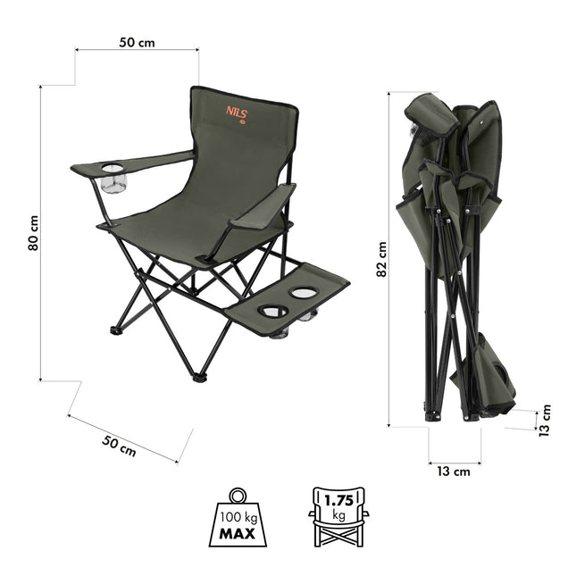 Wanderstuhl, Khaki – Leicht, tragbar