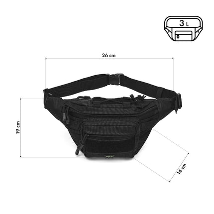 Hüfttasche, Schwarz – Kompakt, vielseitig, Unisex