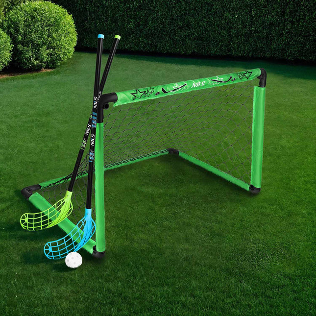 Hockeyspiel-Set mit Tor, 2 Schlägern & Ball