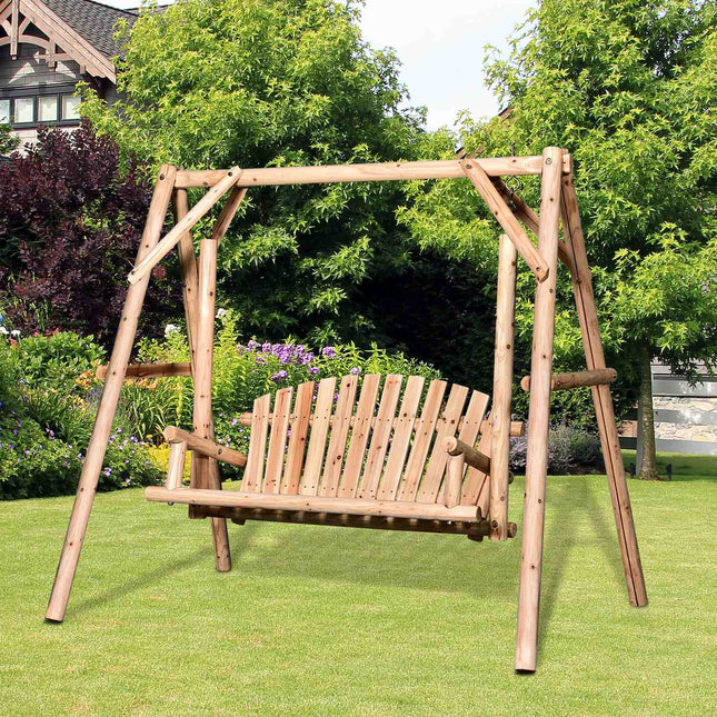 2-Sitzer Hollywoodschaukel aus Holz, 187 x 137 x 170 cm