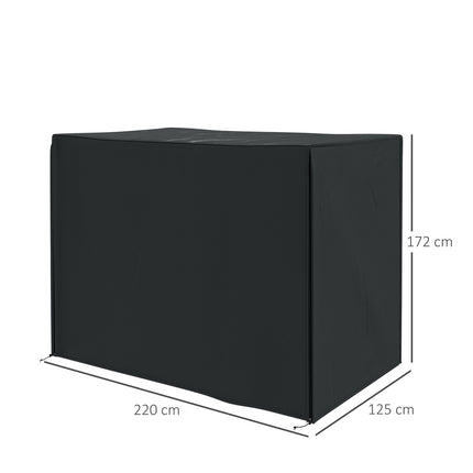 Hollywood Swing Cover Housse de protection imperméable pour balançoire de jardin avec protection UV Oxford Noir 220 x 125 x 172 cm