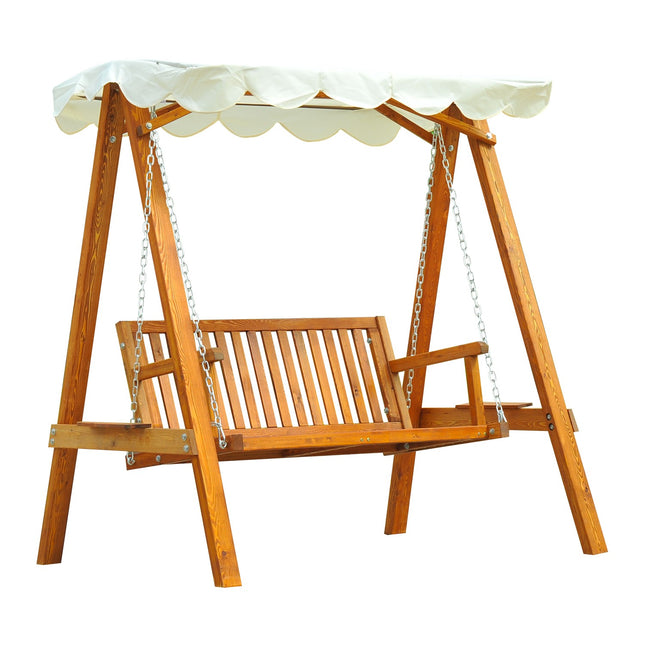 Garten-Hollywoodschaukel aus Lärchenholz – 2-Sitzer
