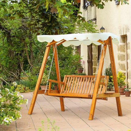 Garten-Hollywoodschaukel aus Lärchenholz – 2-Sitzer
