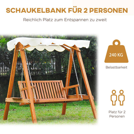 Garten-Hollywoodschaukel aus Lärchenholz – 2-Sitzer