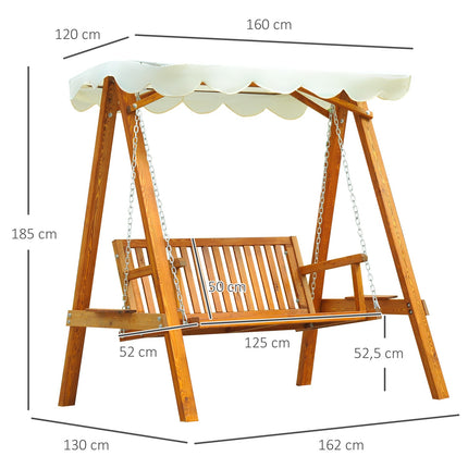 Garten-Hollywoodschaukel aus Lärchenholz – 2-Sitzer