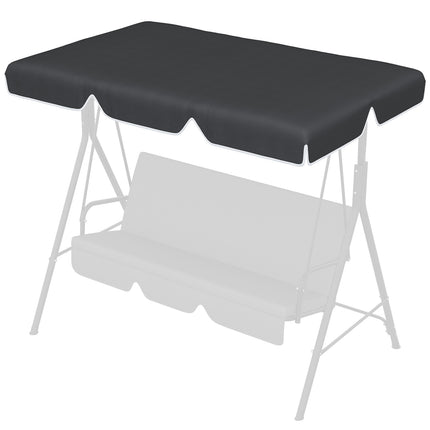 Hollywood Couverture De Toit De Remplacement Pour Balançoire Hollywood, Auvent Pour Balançoire 2 Places, Avec Protection Uv, Noir