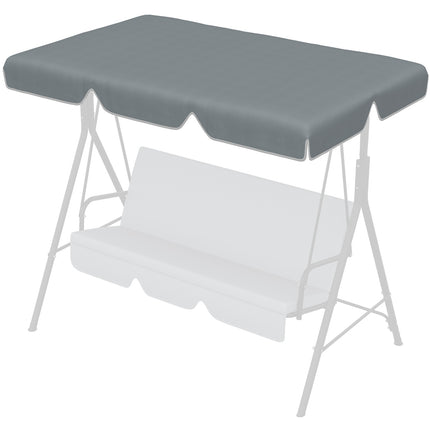 Hollywood Couverture De Toit De Remplacement Pour Balançoire Hollywood, Auvent Pour Balançoire 2 Places, Avec Protection Uv, Gris Foncé
