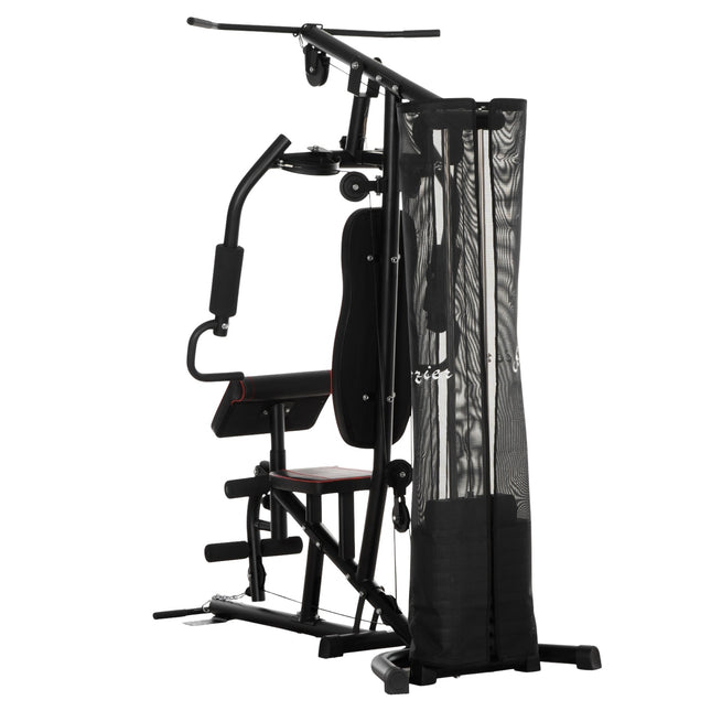 Heimtrainer Kraftstation – 45 kg Gewichte, Latzug, Bankdrücken