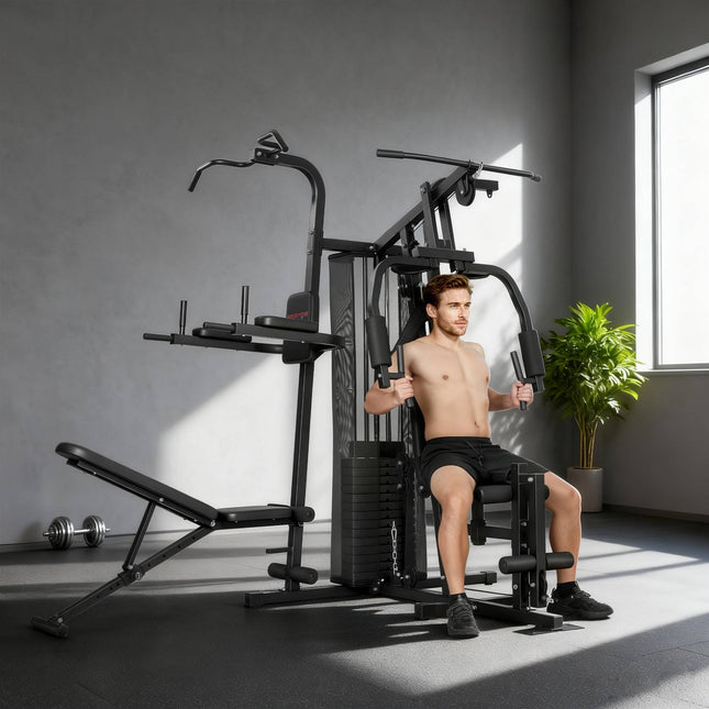 Station de musculation à domicile - Banc de musculation réglable, plus de 10 exercices