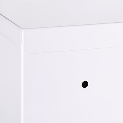 Armoire à pharmacie à 3 compartiments, 30 x 14 x 46 cm, verrouillable, coffre-fort pour enfants avec clés, acier laminé à froid, blanc