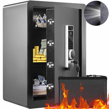 Home Security Safe 62L, Fingerprint Keypad, 2 Keys