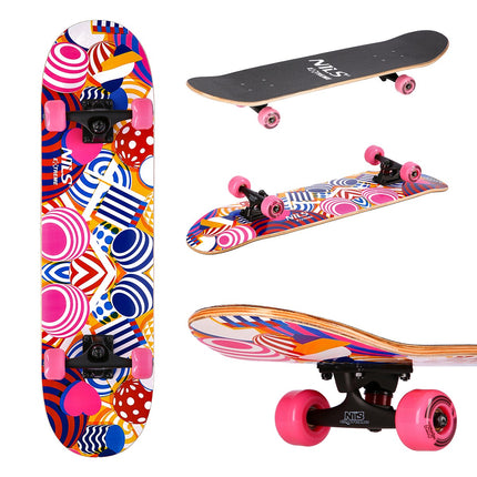 Hoop Skateboard, robustes Deck, Nils Extreme