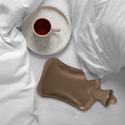 Bouillotte 2 L - Marron, anti-fuite, anti-douleur