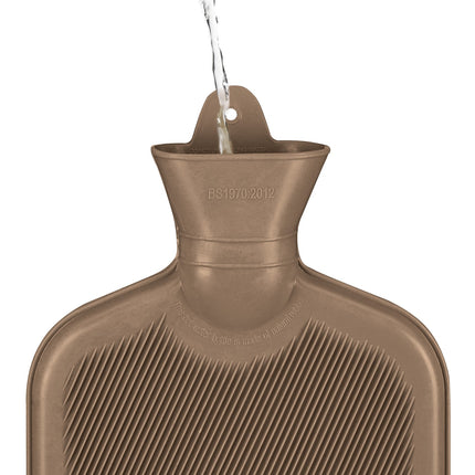 Bouillotte 2 L - Marron, anti-fuite, anti-douleur