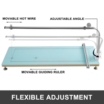 Hot Wire Foam Cutter, Adjustable Angle, Scaled Table