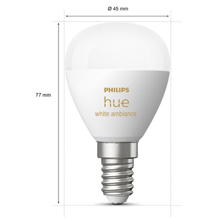 Hue White Ambiance E14 Globe 2-pack