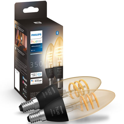 Hue White Ambiance Filament E14 Krone 350 lm 2er-Pack