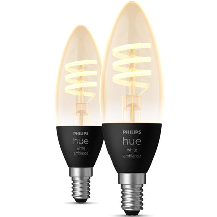 Hue White Ambiance Filament E14 Krone 350 lm 2er-Pack