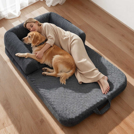 Human Dog Bed, Orthopedic Memory Foam, 70x37 In