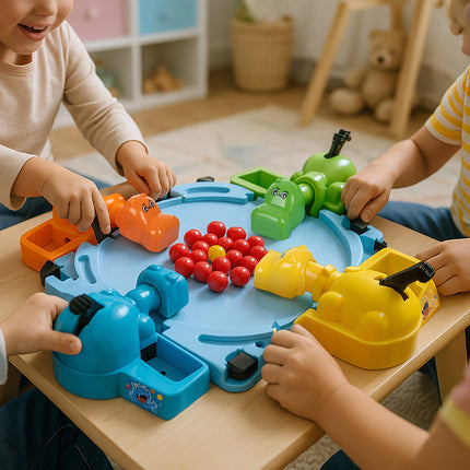 Jeu d'arcade Hungry Hippos pour enfants, divertissement familial, 2 à 4 joueurs