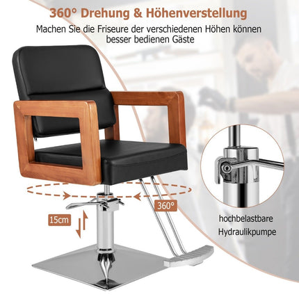 Fauteuil de salon hydraulique avec rotation à 360°, hauteur réglable