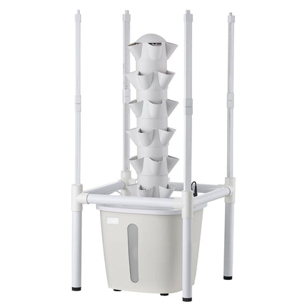 Hydroponic Tower, 30 Pods, 6-Tier, LED Light, App Control