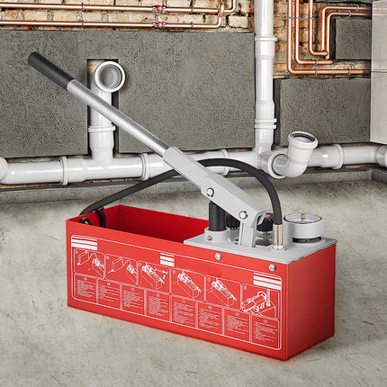 Hydrostatic Pressure Test Pump 60 Bar, 12 L Tank, Gauge