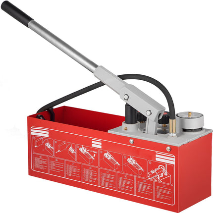 Hydrostatic Pressure Test Pump 60 Bar, 12 L Tank, Gauge