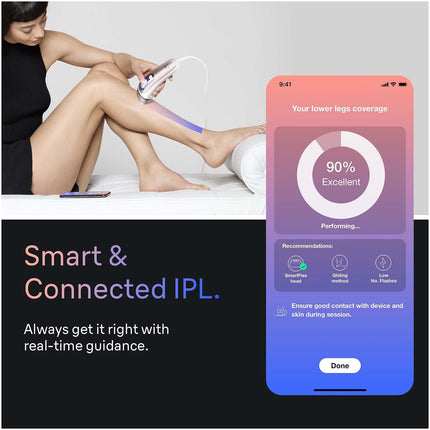 IPL-Haarentfernungsgerät, für zu Hause, intelligente Aufsätze, App-gesteuert