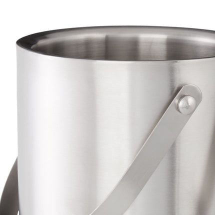 Eiskübel 1,5 Liter Verschluss mit Deckel und Zange, Eiswürfelbehälter Weinkühler